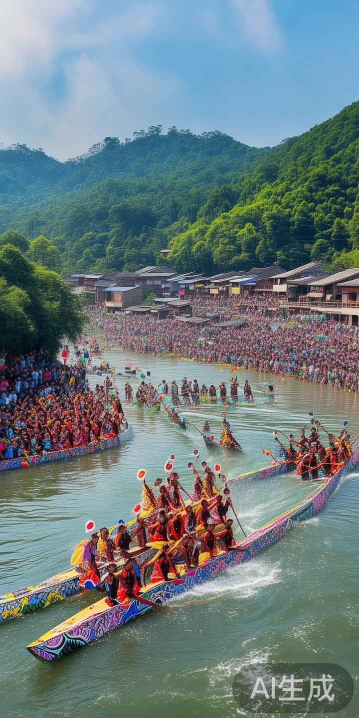 在中国南方的广袤土地上，龙舟竞技作为一种具有深厚文